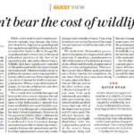 Mint Article Farmers must not bear the cost of wildlife conservation